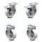 Service Caster 5 Inch Semi Steel Swivel Top Plate Caster Lock Brakes 2 Rigid SCC, 2PK SCC-TTL20S514-SSS-2-R-2 - alternate 1
